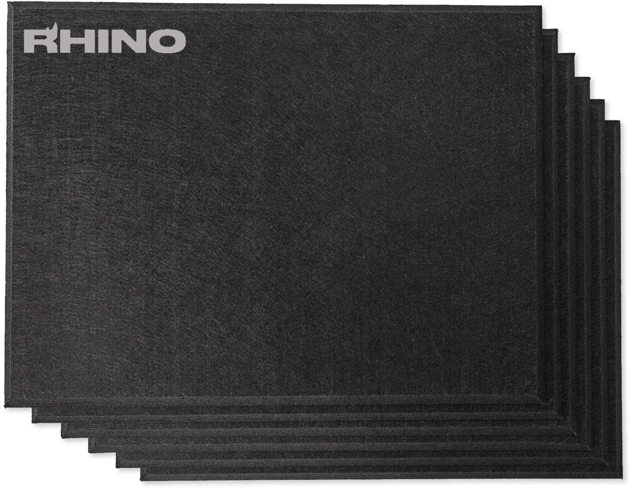 16" x 12" RHINO Acoustic Panels Matte Black Color (6 Pcs)